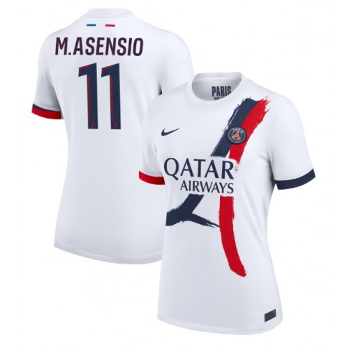 Fotballdrakt Dame Paris Saint-Germain Marco Asensio #11 Bortedrakt 2024-25 Kortermet